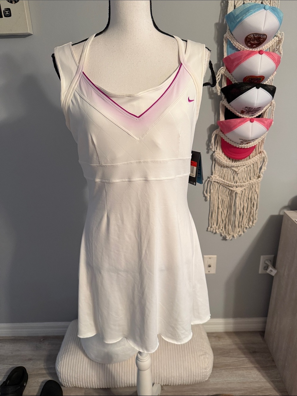 NEW Nike drifit tennis dress white size large